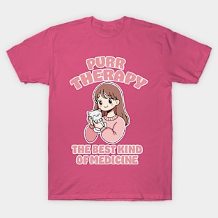 Purr Therapy: The Best Kind of Medicine T-Shirt